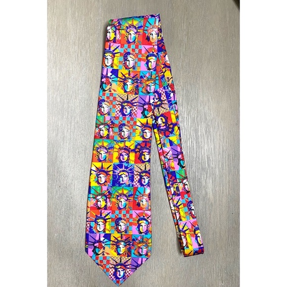 Peter Max Liberty Head Vintage Neck Tie - Picture 3 of 4